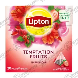 LIPTON ΤΣΑΙ ΠΥΡΑΜΙΔΑ TEMP.RED STRAWBERRY&amp;RASPBERRY 20ΤΜΧ 40gr Σ12