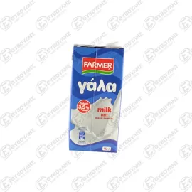 FARMER ΓΑΛΑ ΠΛΗΡΕΣ ΜΑΚΡΑΣ ΔΙΑΡΚΕΙΑΣ UHT 3.5% ΛΙΠΑΡΑ 1LTR Σ12