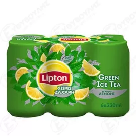 LIPTON ICE TEA GREEN ΛΕΜΟΝΙ ΧΩΡΙΣ ΖΑΧΑΡΗ 330mlX6TMX Σ4