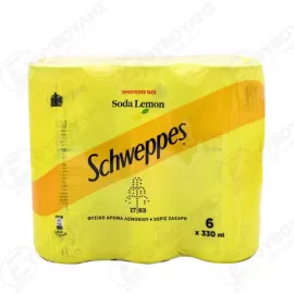 SCHWEPPES ΣΟΔΑ LEMON 330mlX6TMX Σ4