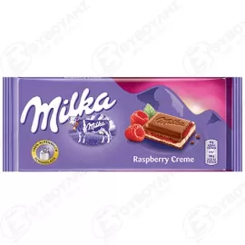 MILKA ΣΟΚΟΛΑΤΑ RASPBERRY CREME 100gr Σ22