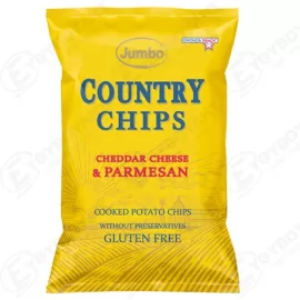JUMBO COUNTRY CHIPS ΜΕ CHEDDAR &amp; PARMESAN 150gr Σ20
