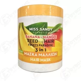 MISS SANDY ΚΡΕΜΑ ΜΑΣΚΑ ΜΑΛΛΙΩΝ POLYPLEX 3in1 FRUITS PARADISE 900ml Σ6