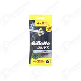 GILLETTE ΞΥΡΑΦΑΚΙΑ BLUE 3 SMOOTH 4+2TMX ΣΑΚΟΥΛΑΚΙ Σ20