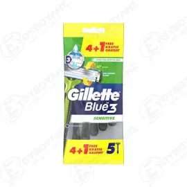 GILLETTE ΞΥΡΑΦΑΚΙΑ BLUE 3 SENSITIVE 4+1 ΣΑΚΟΥΛΑΚΙ Σ20