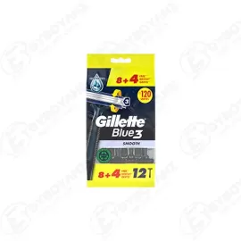 GILLETTE ΞΥΡΑΦΑΚΙΑ BLUE 3 SMOOTH 8+4 ΣΑΚΟΥΛΑΚΙ Σ20