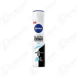 NIVEA SPRAY WOMEN INVISIBLE BLACK&amp;WHITE PURE 150ml Σ6