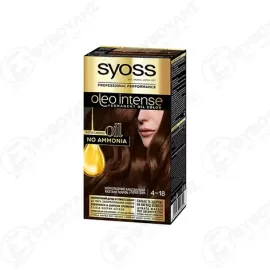 SYOSS ΒΑΦΗ ΣΕΤ OLEO INTENSE ΚΑΣΤΑΝΟ ΜΑΡΟΝ No4-18 50ml Σ10