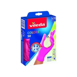 VILEDA ΓΑΝΤΙΑ ΝΙΤΡΙΛΙΟΥ ΧΩΡΙΣ ΠΟΥΔΡΑ COLORS S/M 50TMX Σ12