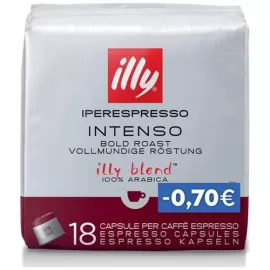 ILLY ΚΑΦΕΣ ΚΑΨΟΥΛΕΣ ESPRESSO IPERESPRESSO INTENSO BOLD ROAST 18ΤΜΧ 120,6gr (-0,70Ε) Σ6